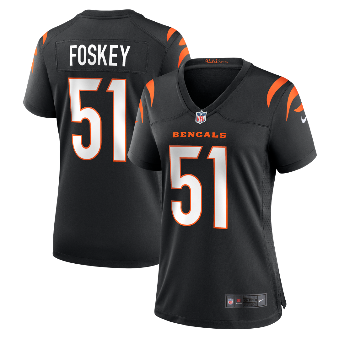 Women's Nike Cincinnati Bengals Isaiah Foskey Black Team Game NFL Jersey