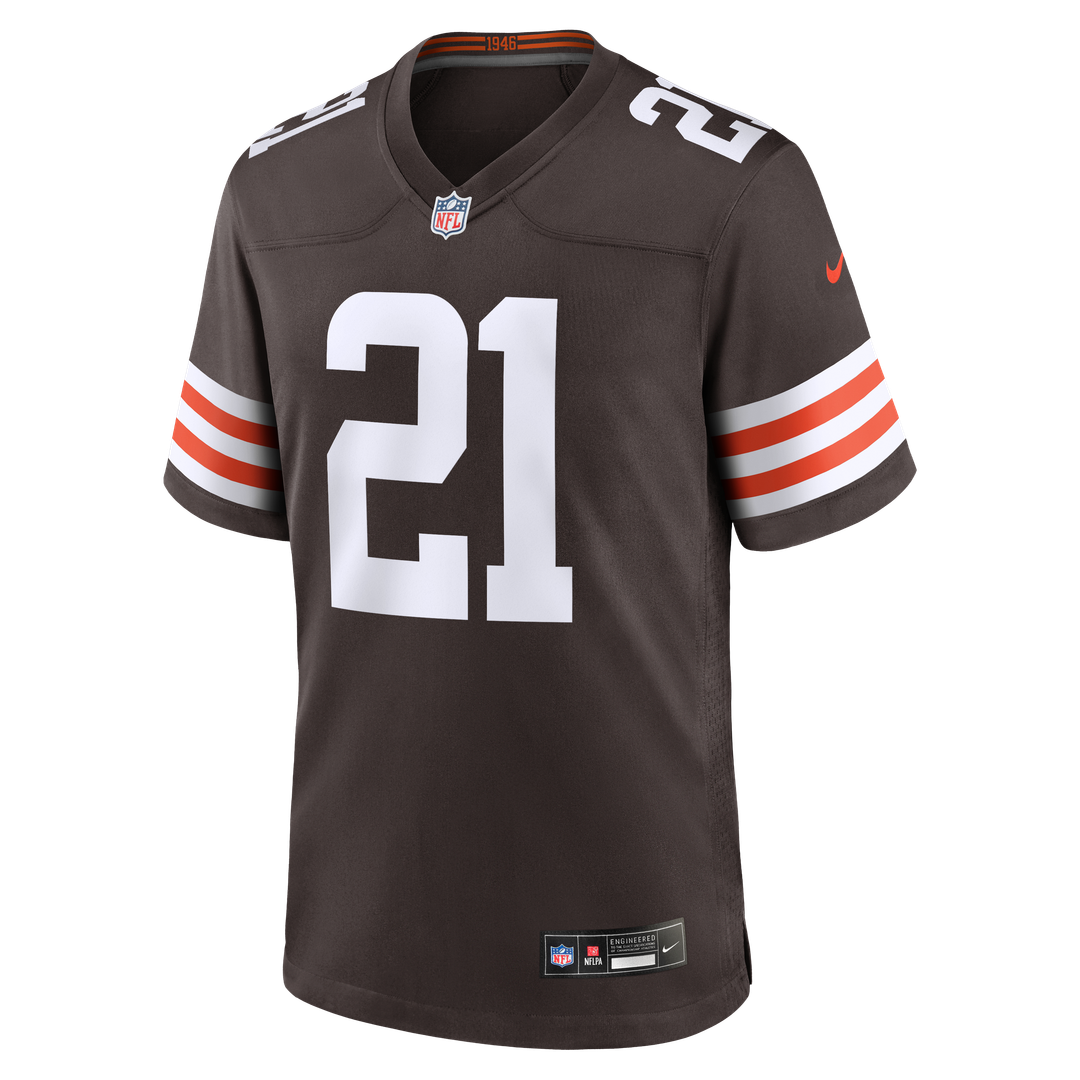 Men's Nike Cleveland Browns Denzel Ward Brown Player Game NFL Jersey