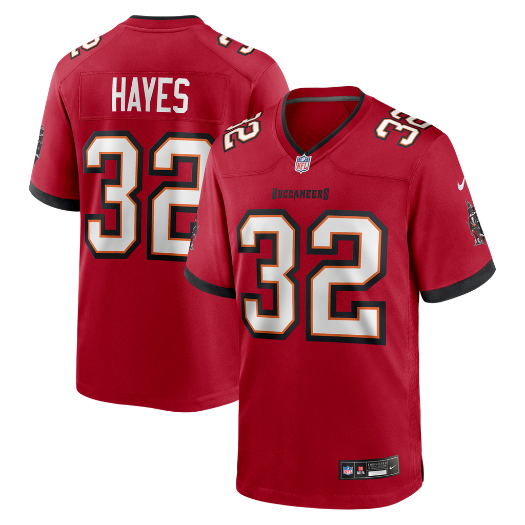 Men's Nike Tampa Bay Buccaneers Josh Hayes Red Game NFL Jersey