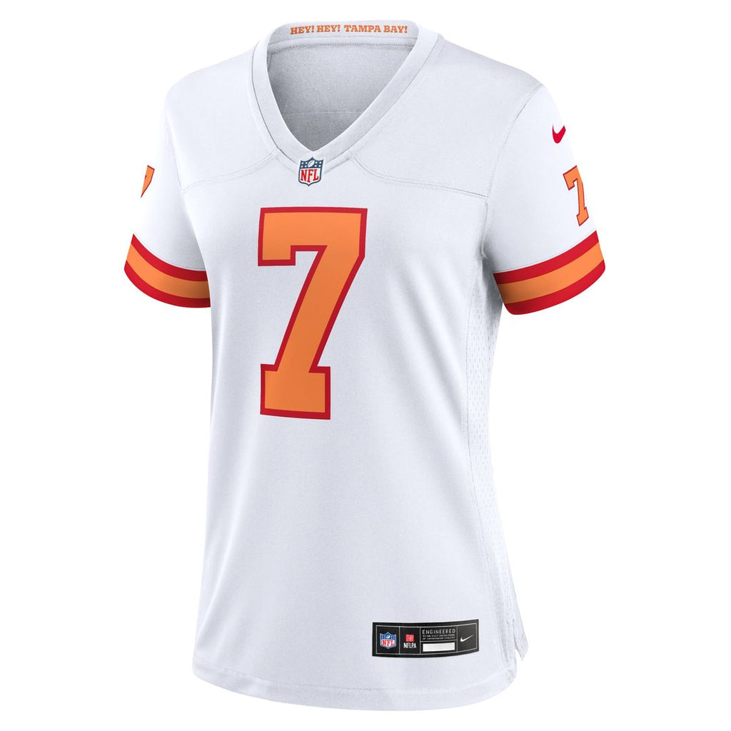 Women's Nike Tampa Bay Buccaneers Bucky Irving '76 White Game NFL Jersey