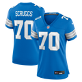 Women's Nike Detroit Lions Juice Scruggs Blue Team Game NFL Jersey