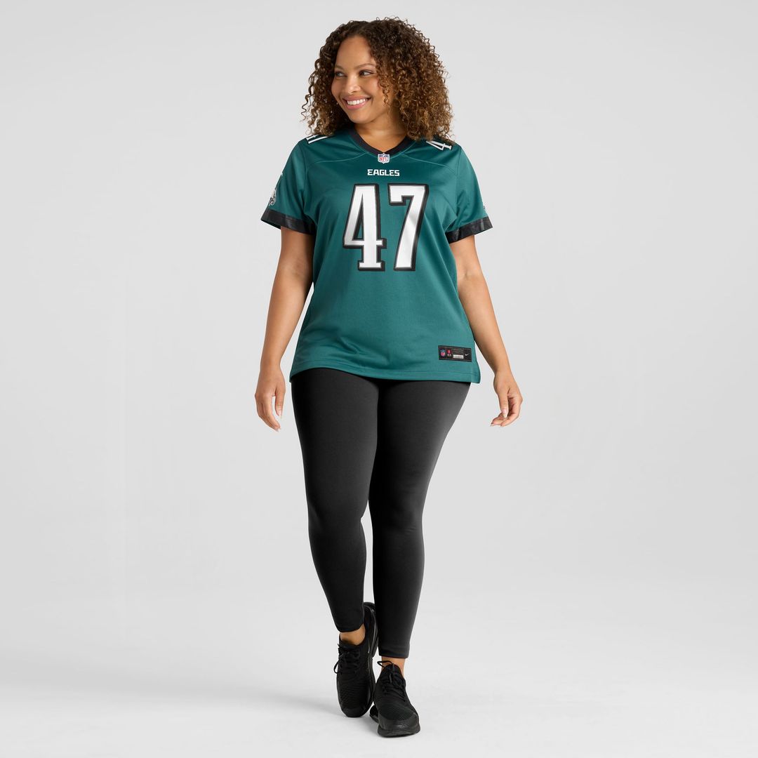 Women's Nike Philadelphia Eagles Charley Hughlett Midnight Green Team Game NFL Jersey