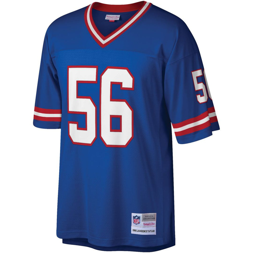 Men's Mitchell & Ness New York Giants Lawrence Taylor Royal Legacy Replica NFL Jersey