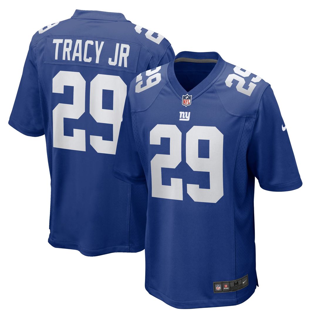 Men's Nike New York Giants Tyrone Tracy Jr. Royal Team Game NFL Jersey