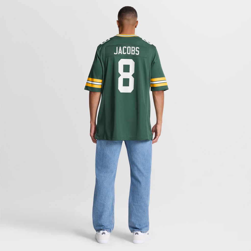 Men's Nike Green Bay Packers Josh Jacobs Green Team Game NFL Jersey