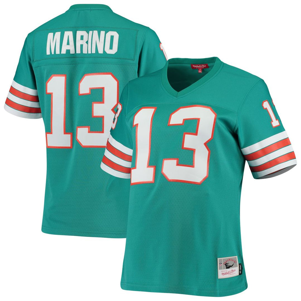 Women's Mitchell & Ness Miami Dolphins Dan Marino Aqua 1984 Legacy Replica NFL Jersey