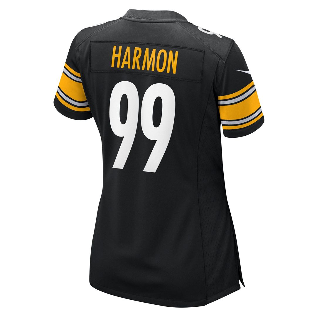Women's Nike Pittsburgh Steelers Derrick Harmon Black Team Game NFL Jersey