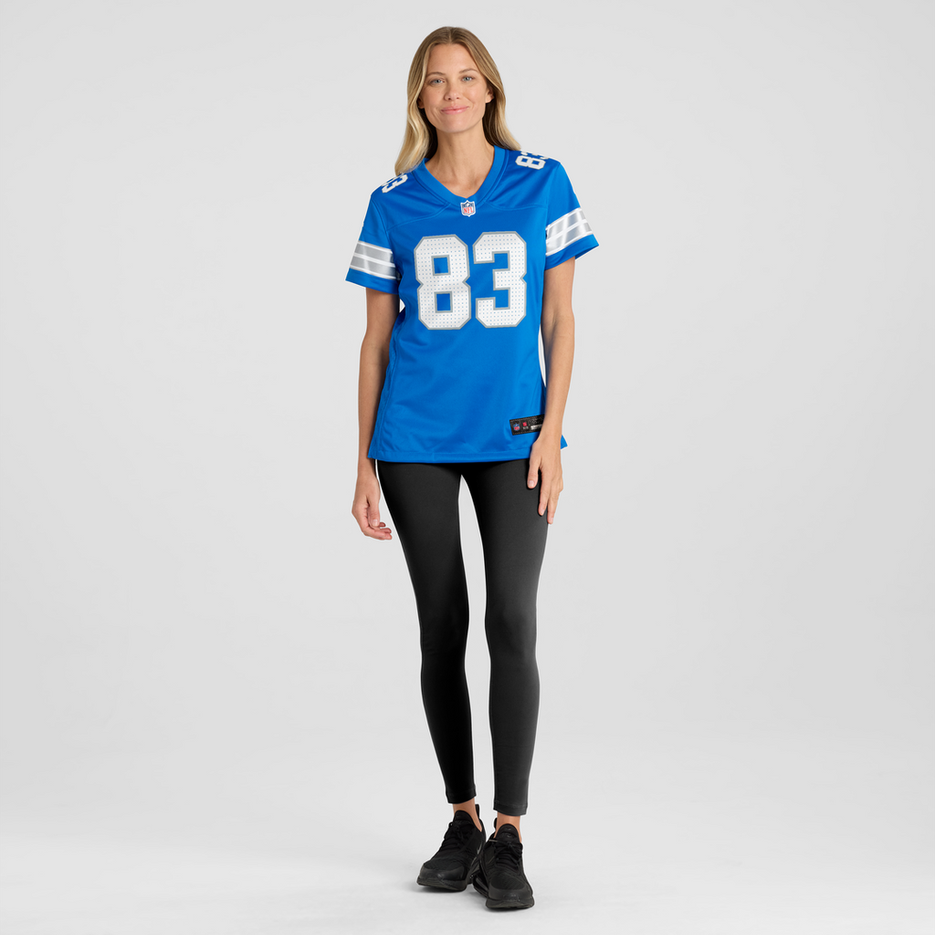 Women's Nike Detroit Lions Tyler Conklin Blue Team Game NFL Jersey