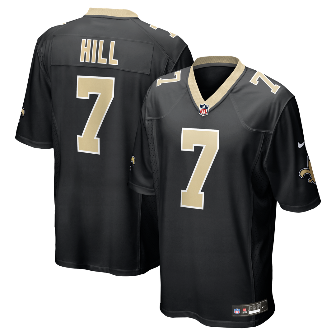 Men's Nike New Orleans Saints Taysom Hill Black Game NFL Jersey