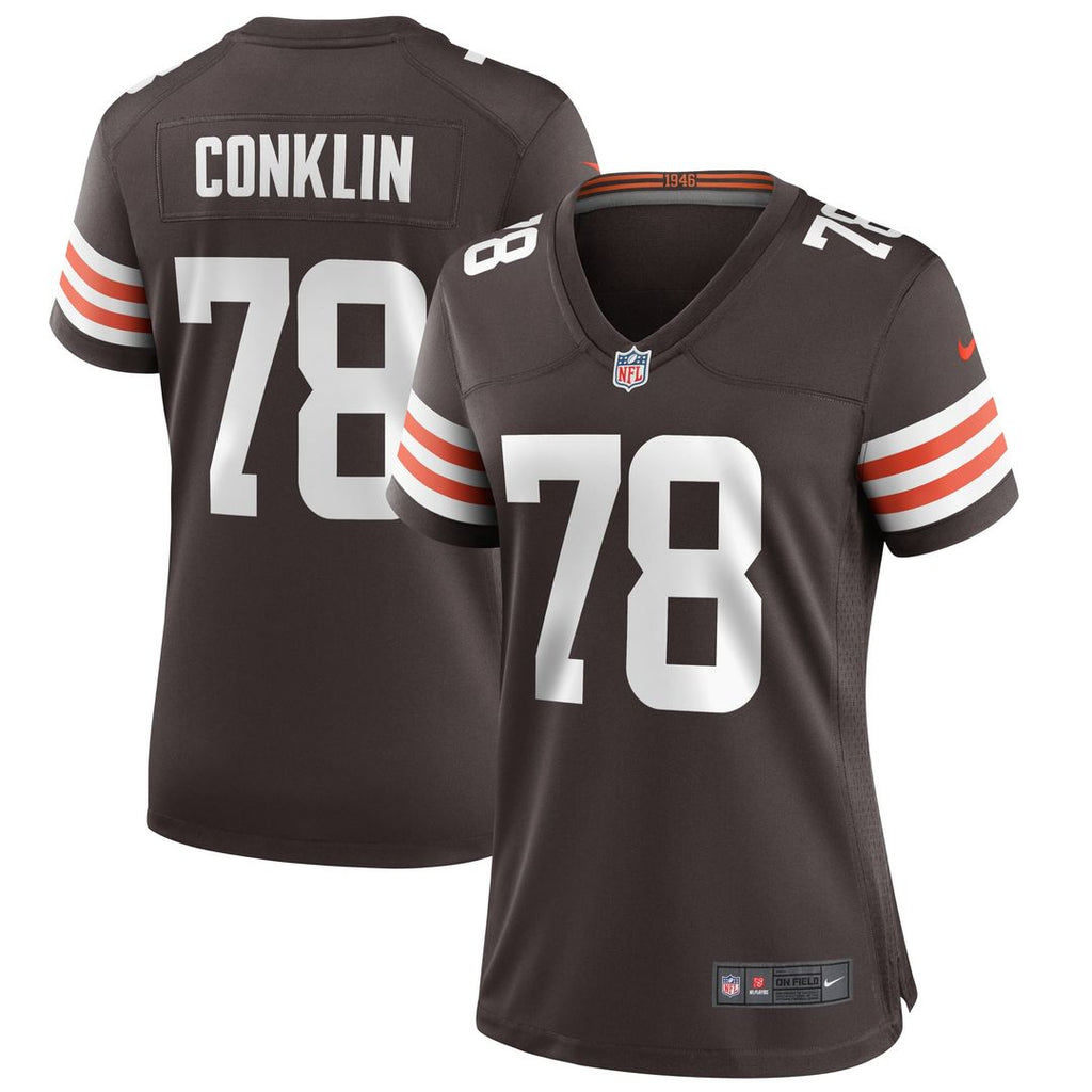 Women's Nike Cleveland Browns Jack Conklin Brown Player Game NFL Jersey
