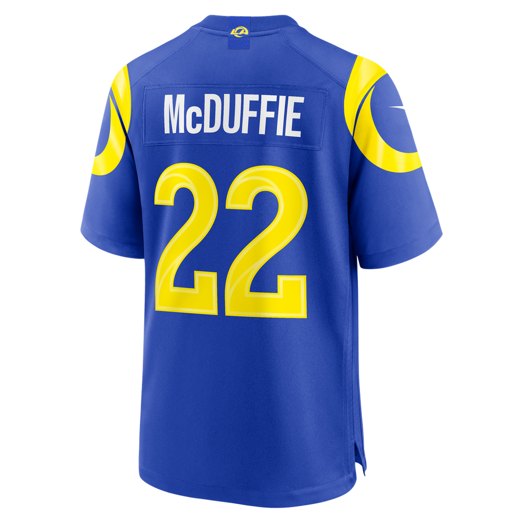 Men's Nike Los Angeles Rams Trent McDuffie Royal Team Game Player NFL Jersey