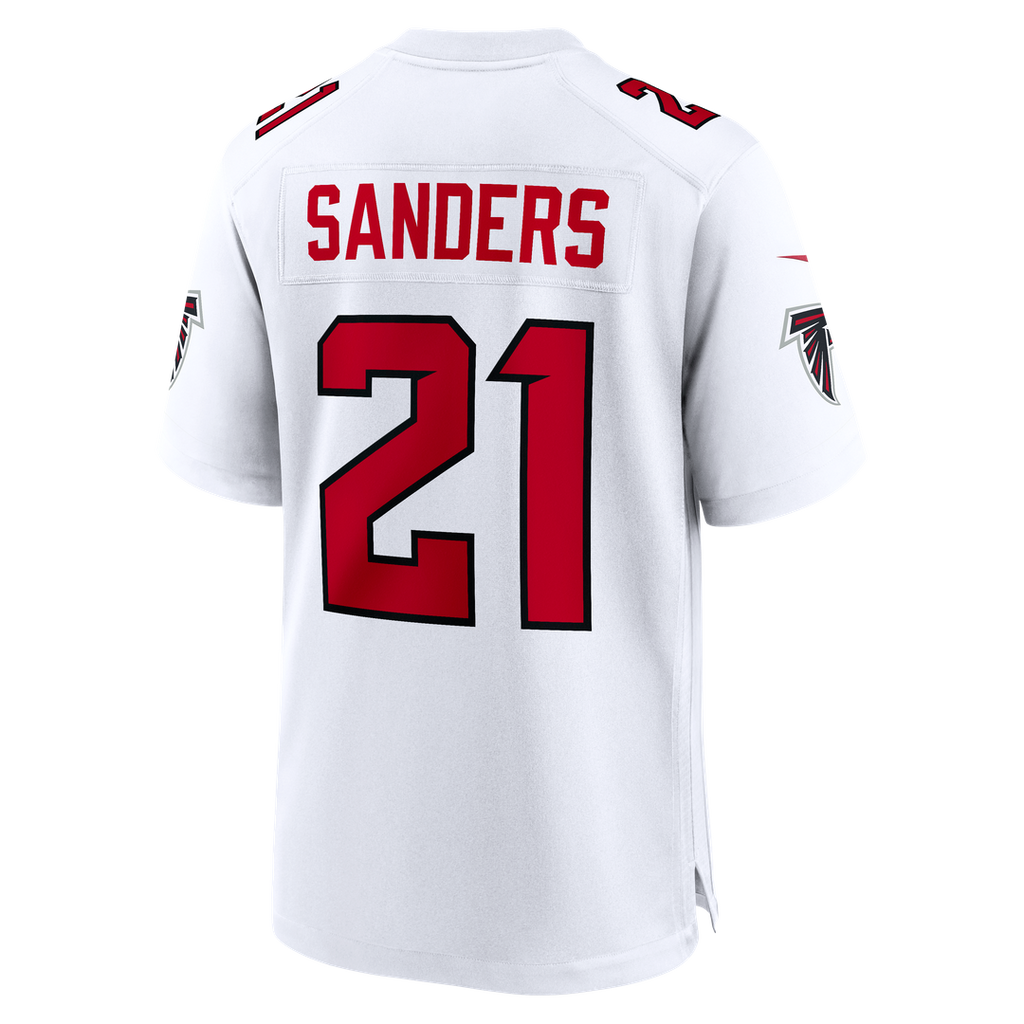 Men's Nike Atlanta Falcons Deion Sanders White Retired Player Game NFL Jersey
