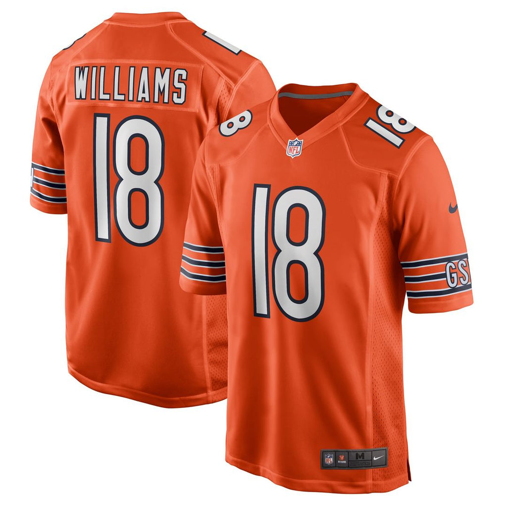 Men's Nike Chicago Bears Caleb Williams Orange Alternate Player Game NFL Jersey