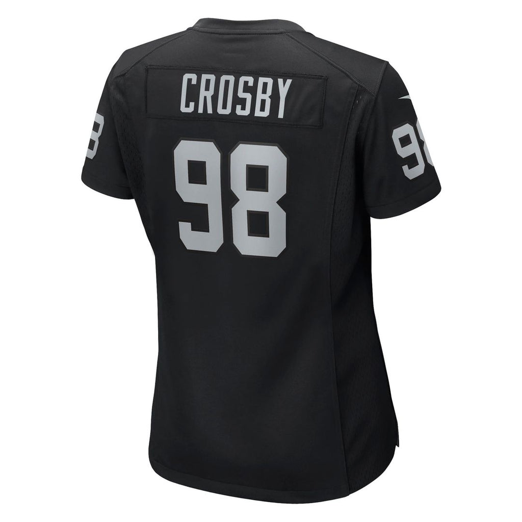 Women's Nike Las Vegas Raiders Maxx Crosby White Game NFL Jersey