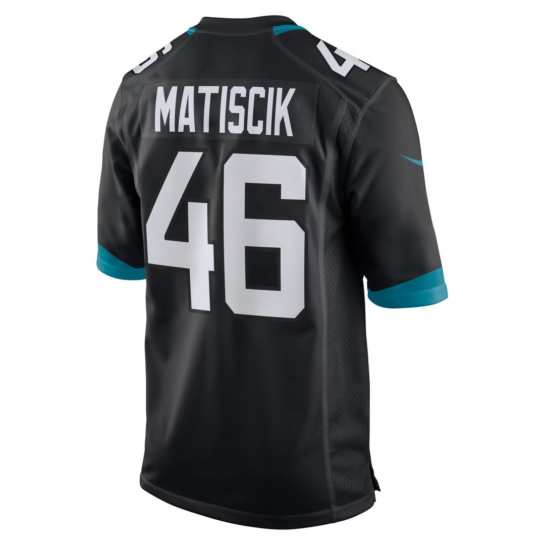 Men's Nike Jacksonville Jaguars Ross Matiscik Black Alternate Game NFL Jersey