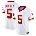 Men's Nike Washington Commanders Jayden Daniels White Vapor F.U.S.E. Stitched Limited NFL Jersey