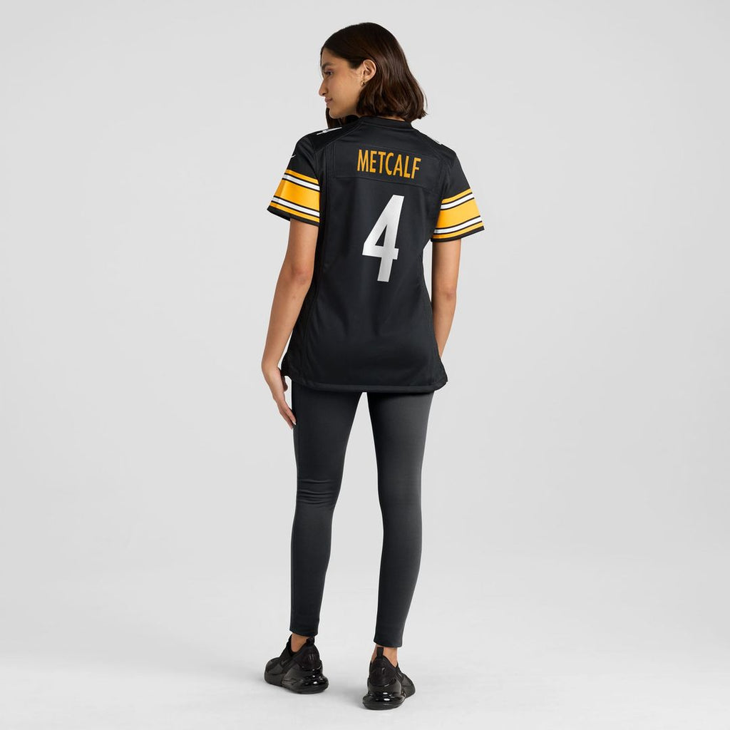 Women's Nike Pittsburgh Steelers DK Metcalf Black Team Game NFL Jersey