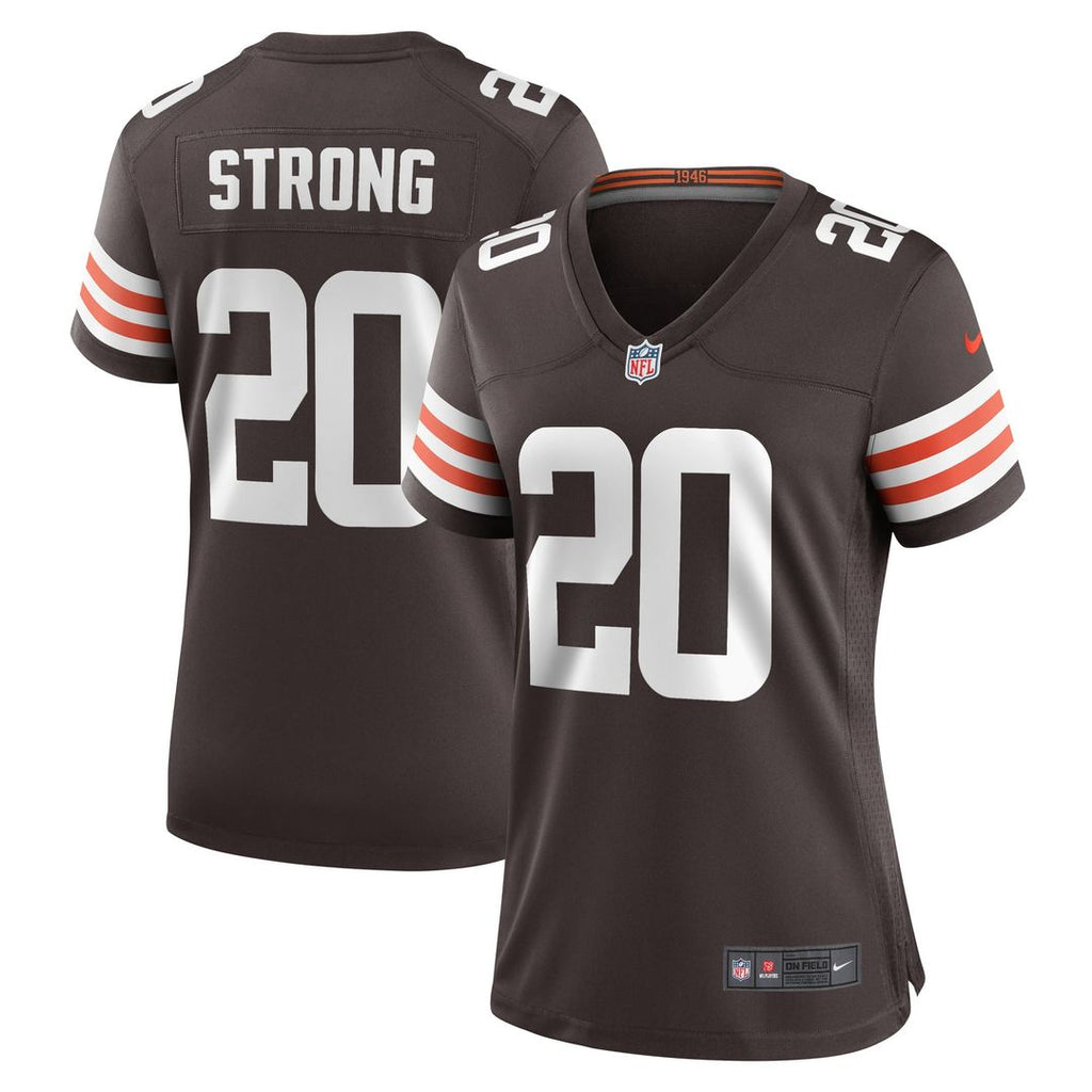 Women's Nike Cleveland Browns Pierre Strong Jr. Brown Team Game NFL Jersey