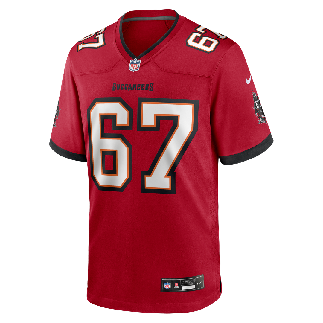 Men's Nike Tampa Bay Buccaneers Luke Goedeke Red Game Player NFL Jersey