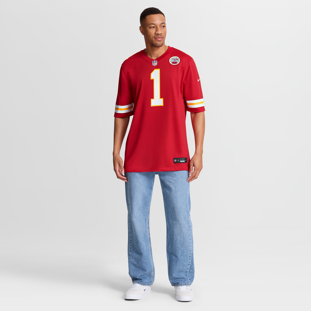 Men's Nike Kansas City Chiefs Xavier Worthy Red Player Game NFL Jersey