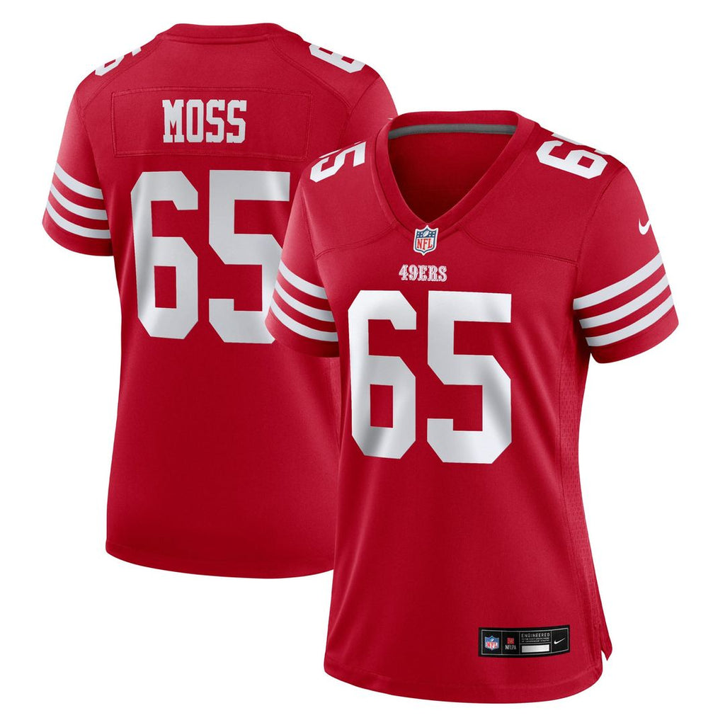 Women's Nike San Francisco 49ers Drew Moss Scarlet Team Game NFL Jersey