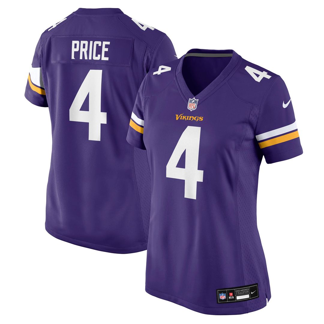 Women's Nike Minnesota Vikings Myles Price Purple Team Game NFL Jersey
