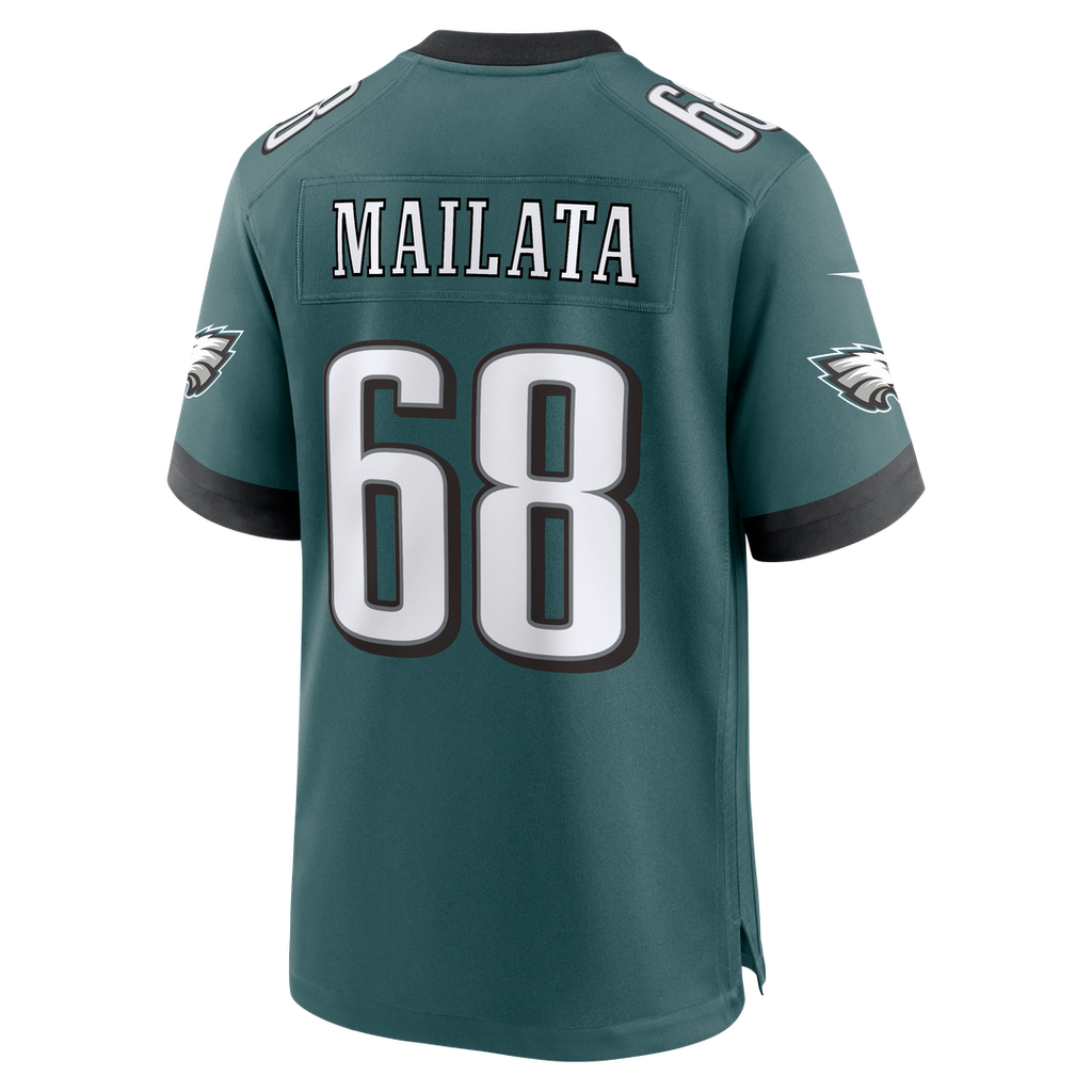 Men's Nike Philadelphia Eagles Jordan Mailata Midnight Green Team Game NFL Jersey