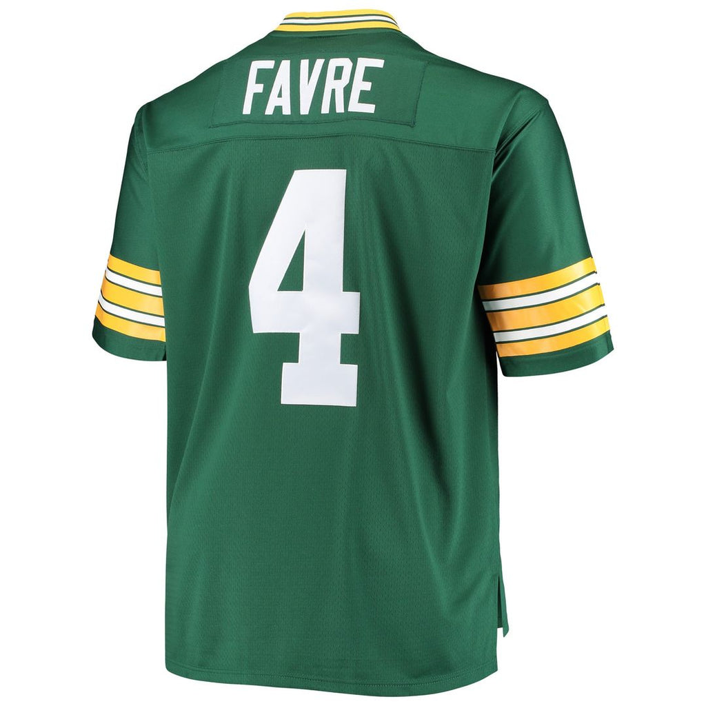 Men's Big & Tall Mitchell & Ness Green Bay Packers Brett Favre Green 1996 Retired Player Replica NFL Jersey