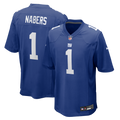 Men's Nike New York Giants Malik Nabers Royal Player Game NFL Jersey
