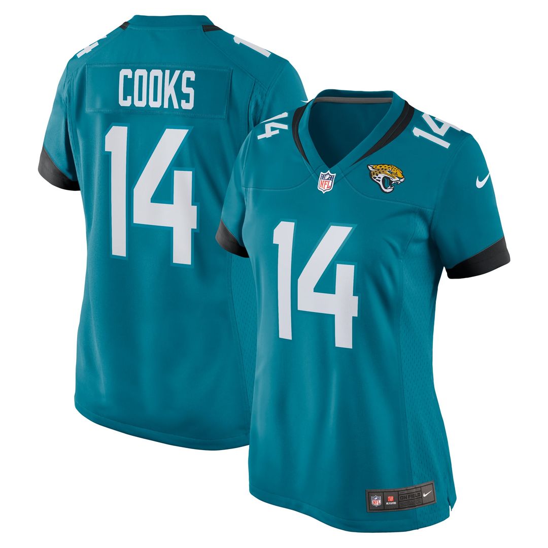 Women's Nike Jacksonville Jaguars Elijah Cooks Teal Team Game NFL Jersey