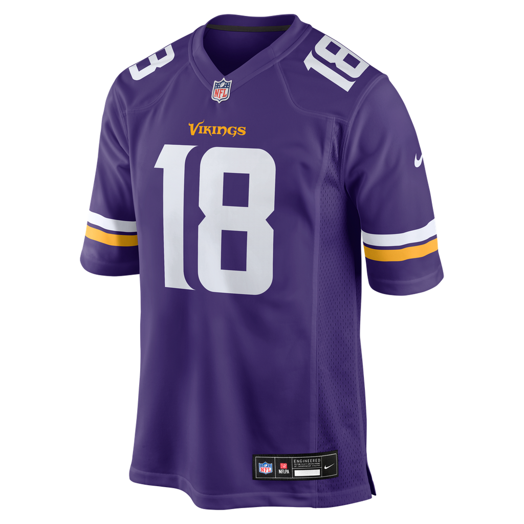 Men's Nike Minnesota Vikings Justin Jefferson Purple Game NFL Jersey