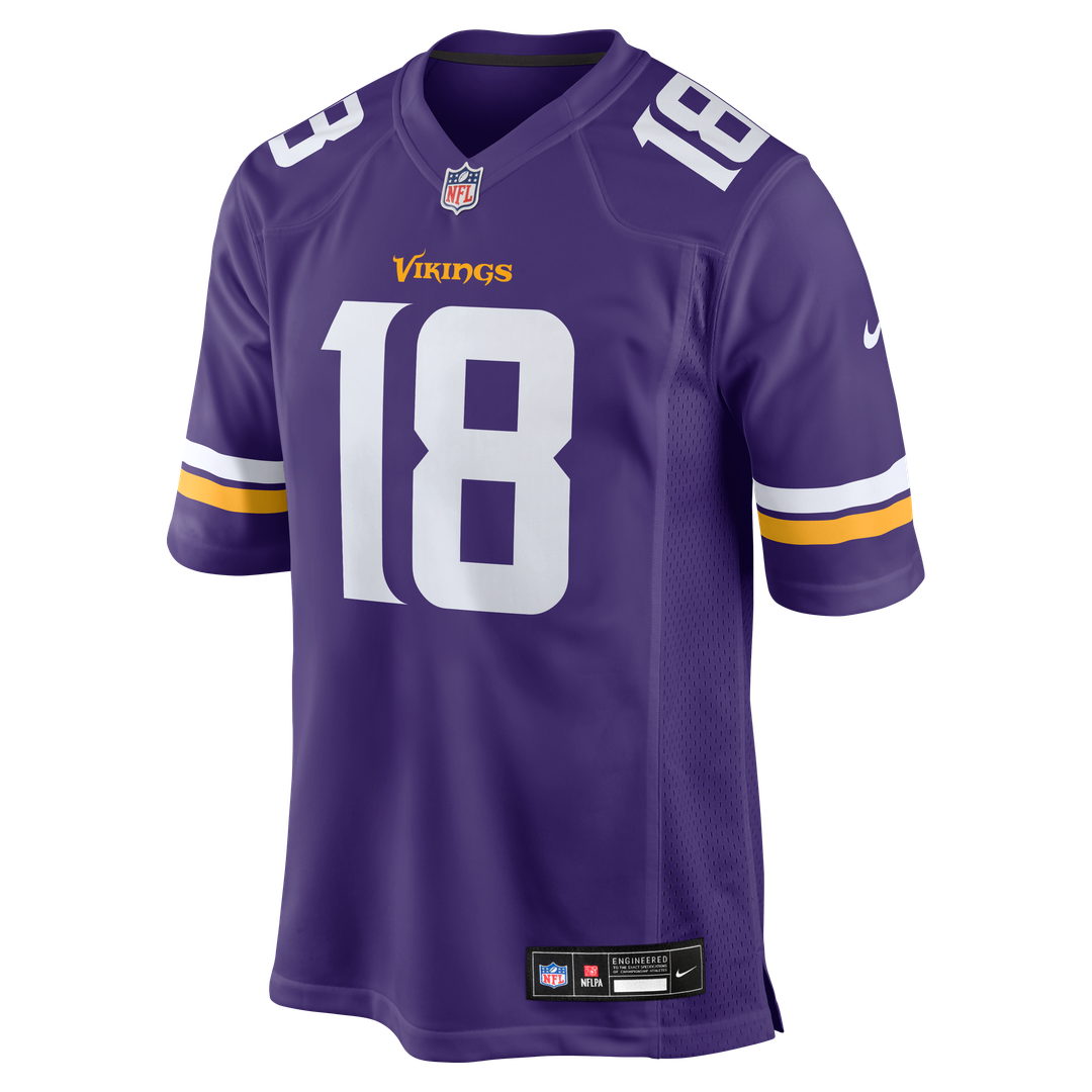 Men's Nike Minnesota Vikings Justin Jefferson Purple Game NFL Jersey
