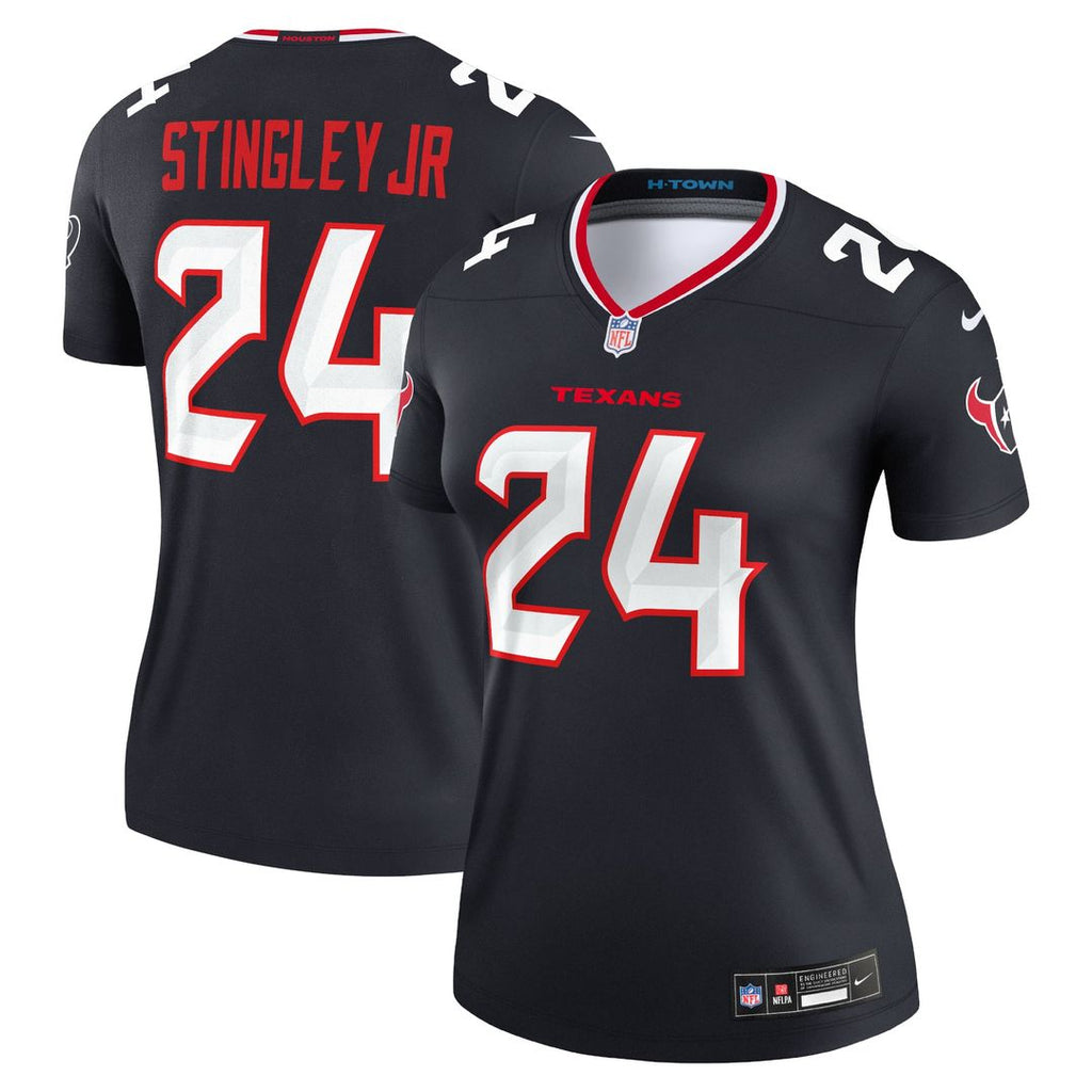 Women's Nike Houston Texans Derek Stingley Jr. Navy Legend Player NFL Performance Top