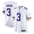 Men's Nike Minnesota Vikings Jordan Addison White Away Game NFL Jersey