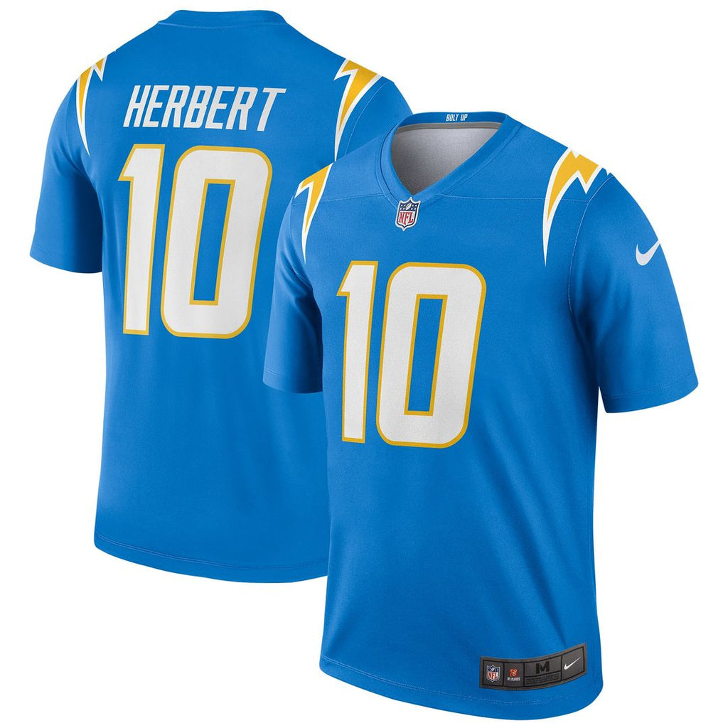 Men's Nike Los Angeles Chargers Justin Herbert Powder Blue Legend Player NFL Performance Top