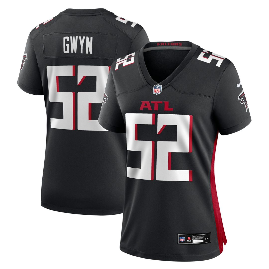 Women's Nike Atlanta Falcons Jovaughn Gwyn Black Team Game NFL Jersey