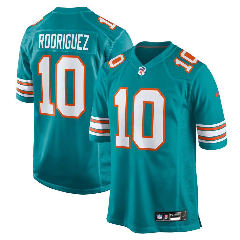 Men's Nike Miami Dolphins Jacob Rodriguez Aqua Alternate Game NFL Jersey