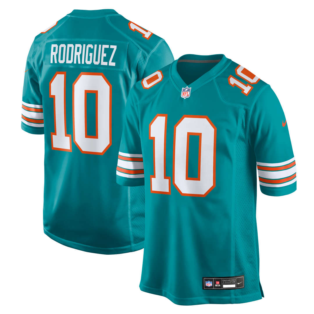 Men's Nike Miami Dolphins Jacob Rodriguez Aqua Alternate Game NFL Jersey