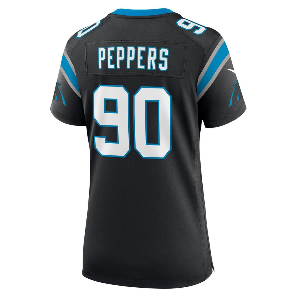 Women's Nike Carolina Panthers Julius Peppers Black Retired Player Game NFL Jersey