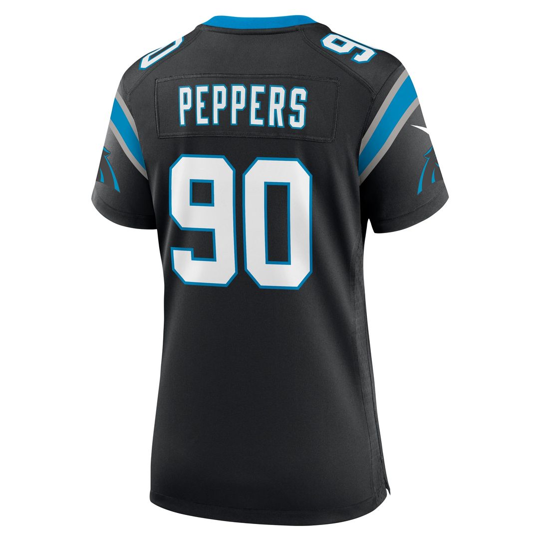 Women's Nike Carolina Panthers Julius Peppers Black Retired Player Game NFL Jersey