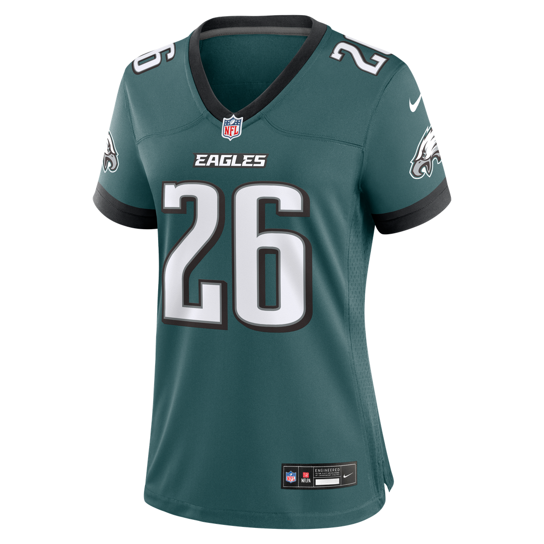 Women's Nike Philadelphia Eagles Saquon Barkley Midnight Green Team Game NFL Jersey