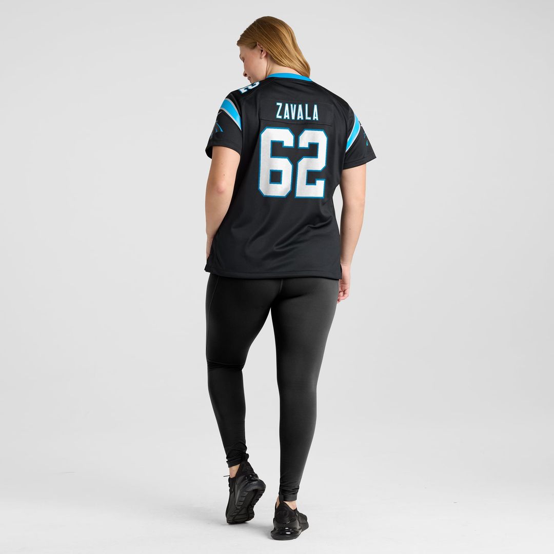 Women's Nike Carolina Panthers Chandler Zavala Black Game NFL Jersey