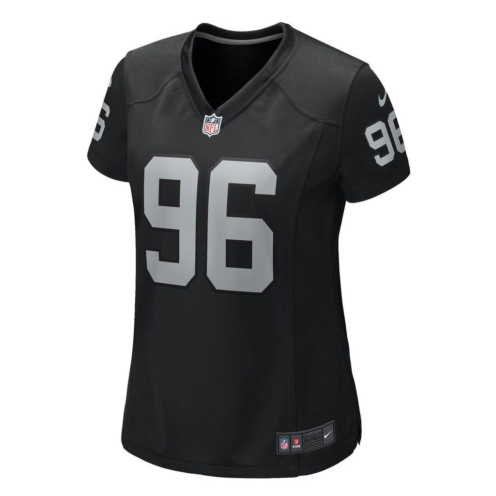 Women's Nike Las Vegas Raiders Jonah Laulu Black Game NFL Jersey