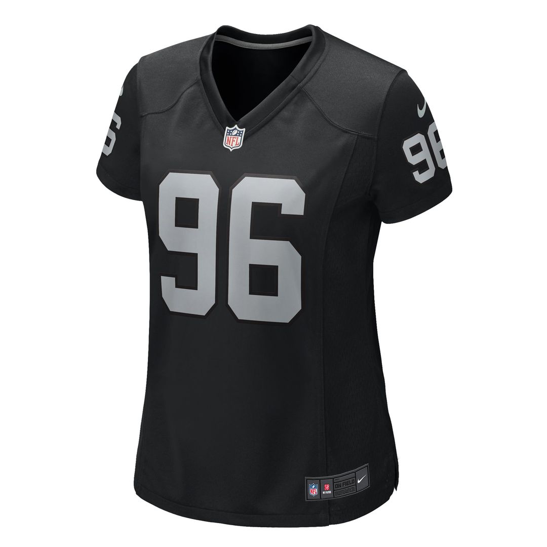 Women's Nike Las Vegas Raiders Jonah Laulu Black Game NFL Jersey