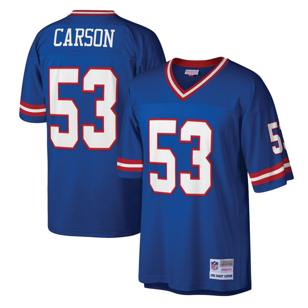 Men's Mitchell & Ness New York Giants Harry Carson Royal Legacy Replica NFL Jersey