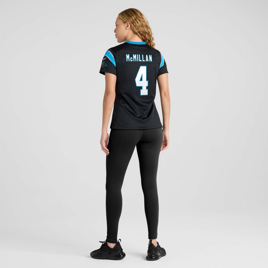 Women's Nike Carolina Panthers Tetairoa McMillan Black Team Game NFL Jersey