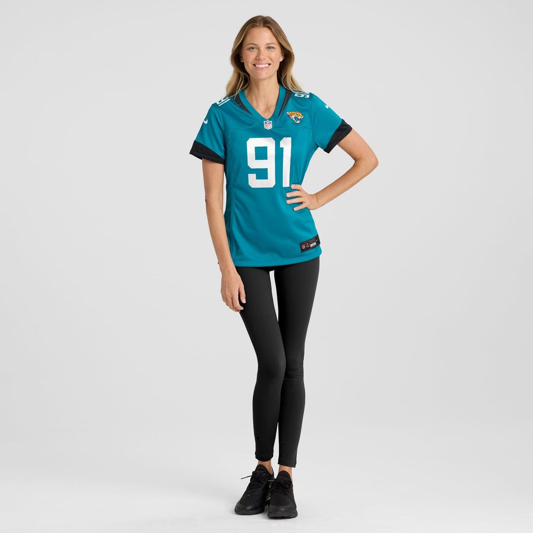 Women's Nike Jacksonville Jaguars Arik Armstead Teal Team Game NFL Jersey