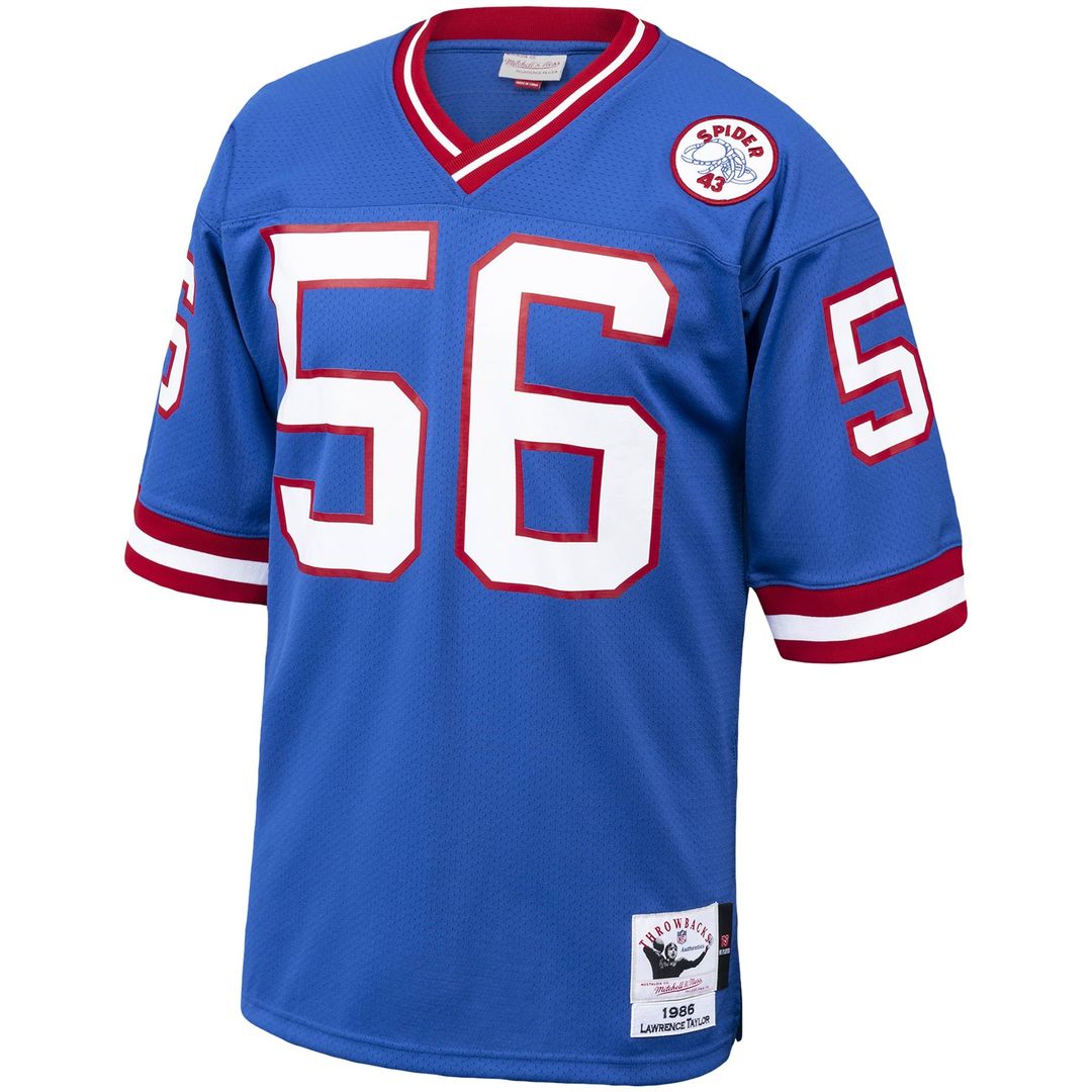 Men's Mitchell & Ness New York Giants Lawrence Taylor Royal 1986 Authentic Throwback Retired Player NFL Jersey