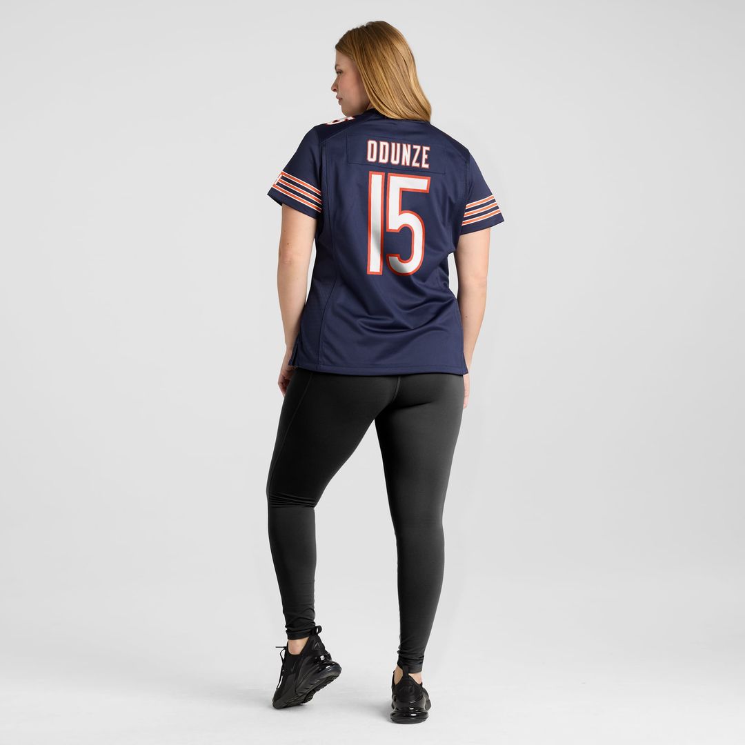 Women's Nike Chicago Bears Rome Odunze Navy Game NFL Jersey