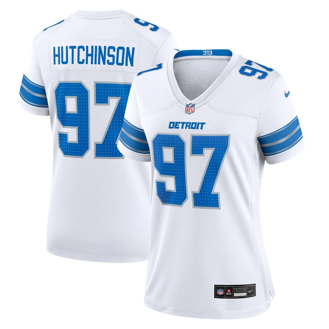 Women's Nike Detroit Lions Aidan Hutchinson Black 2nd Alternate Game NFL Jersey